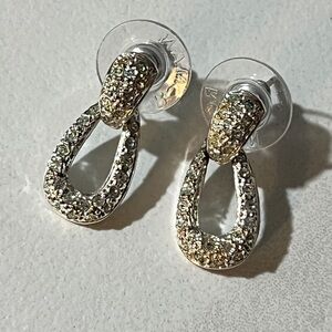 Elegant Silver and Crystal Drop Earrings